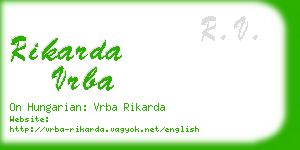 rikarda vrba business card